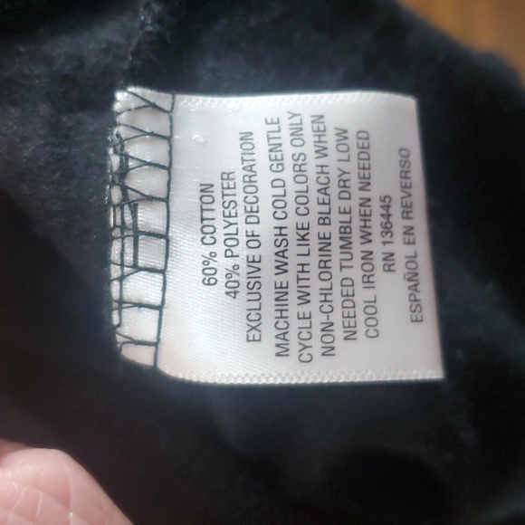 Little Black Sweatshirt long Sleeve pajama top by Jenni size XXL - Picture 8 of 8